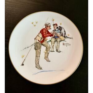 Gorham “Summer - Trout Dinner" Norman Rockwell collector plate.